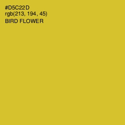#D5C22D - Bird Flower Color Image